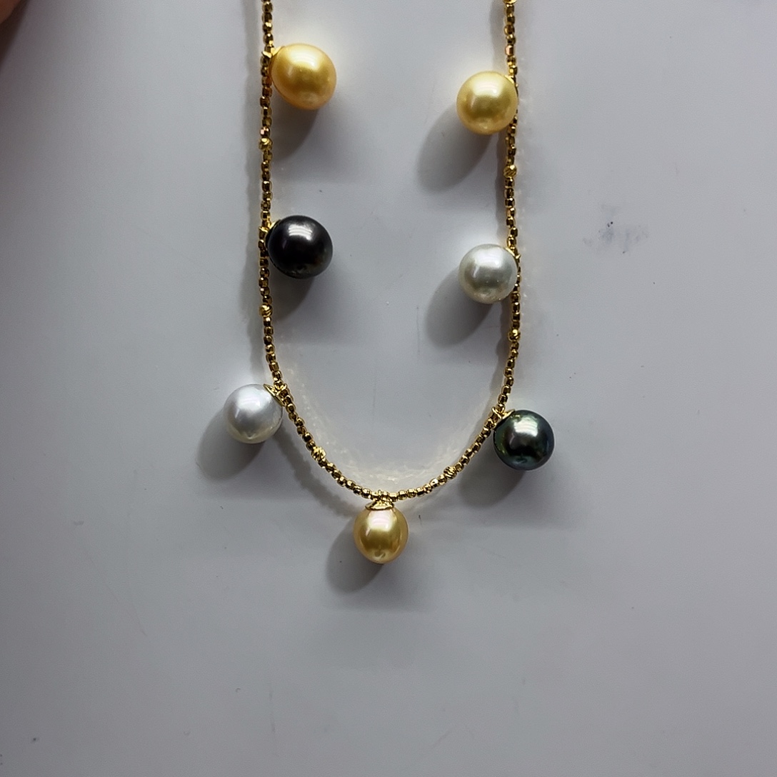 海水珍珠颈饰银S925镶嵌