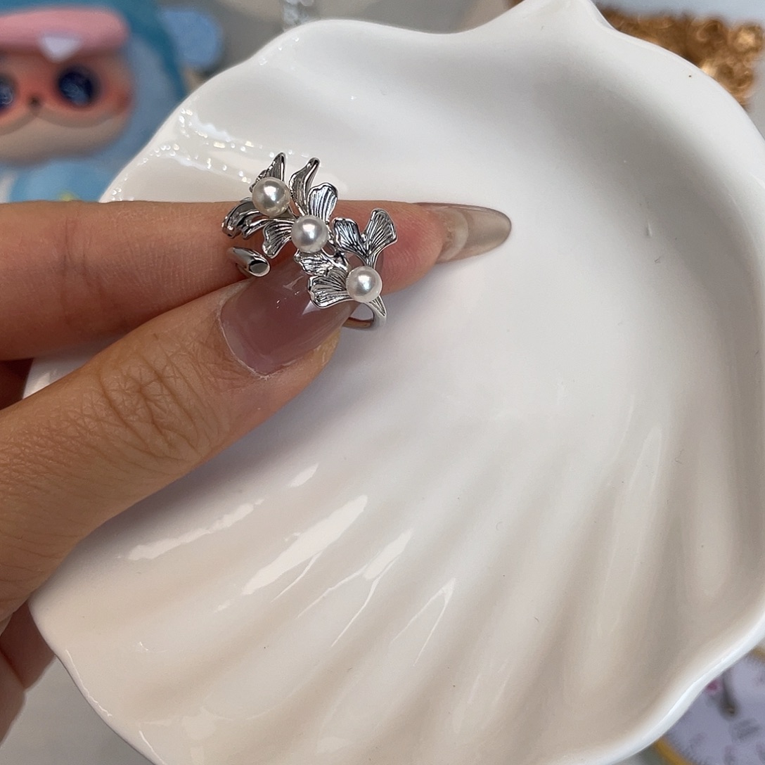 海水珍珠银S925镶嵌戒指