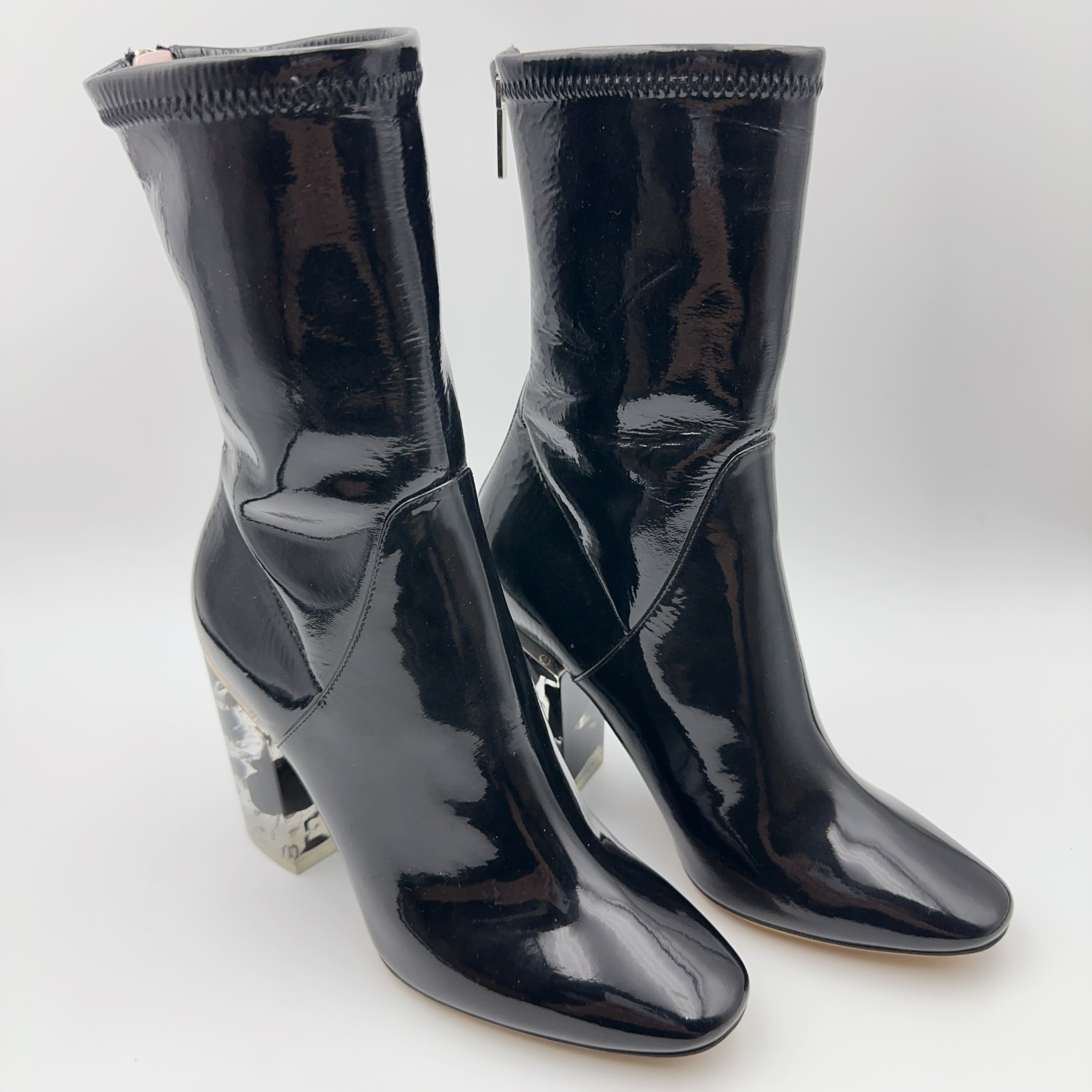 99新 DIOR/迪奥 36码/Dior 迪奥漆皮中筒靴/00557