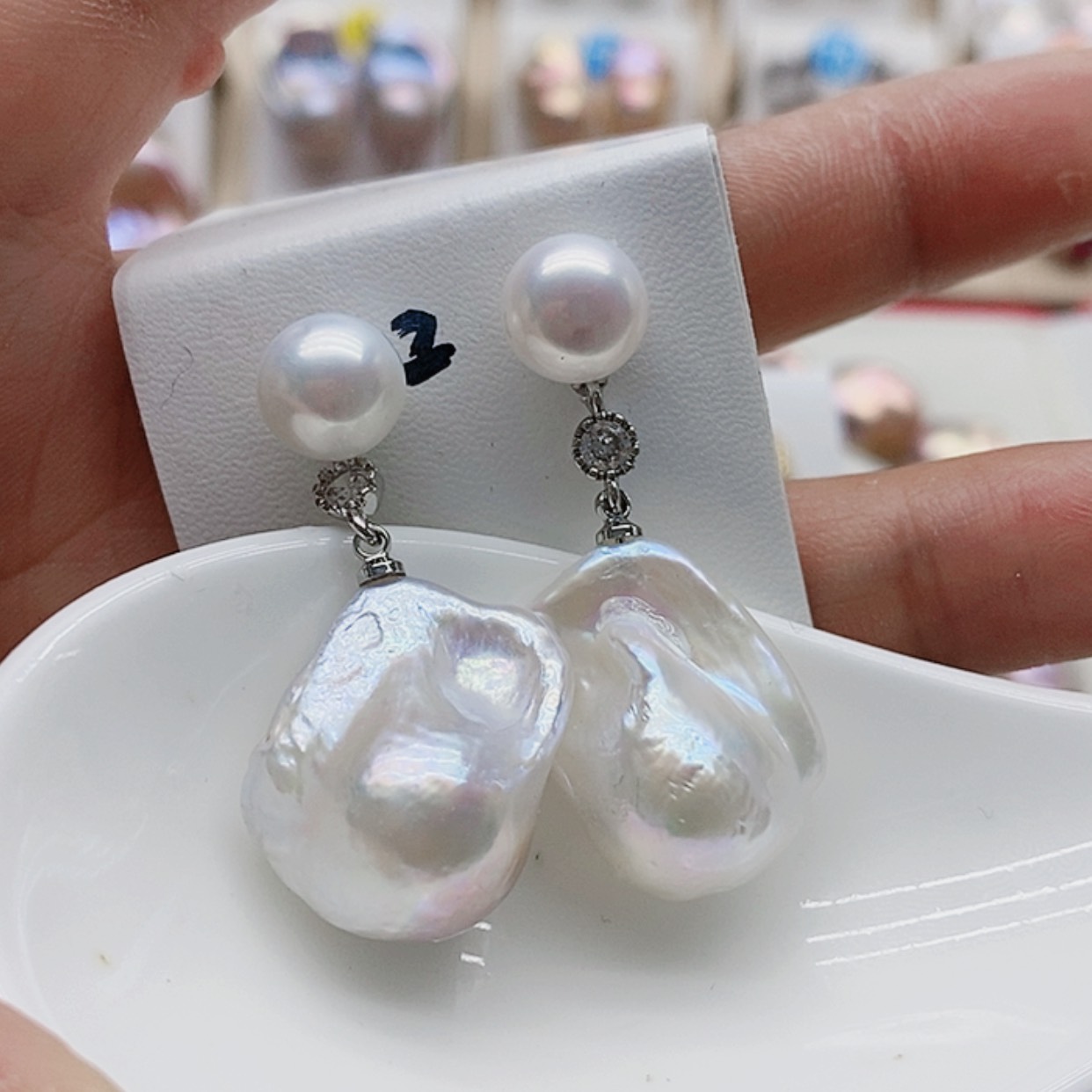 【闪购商品】淡水珍珠耳饰银S925镶嵌