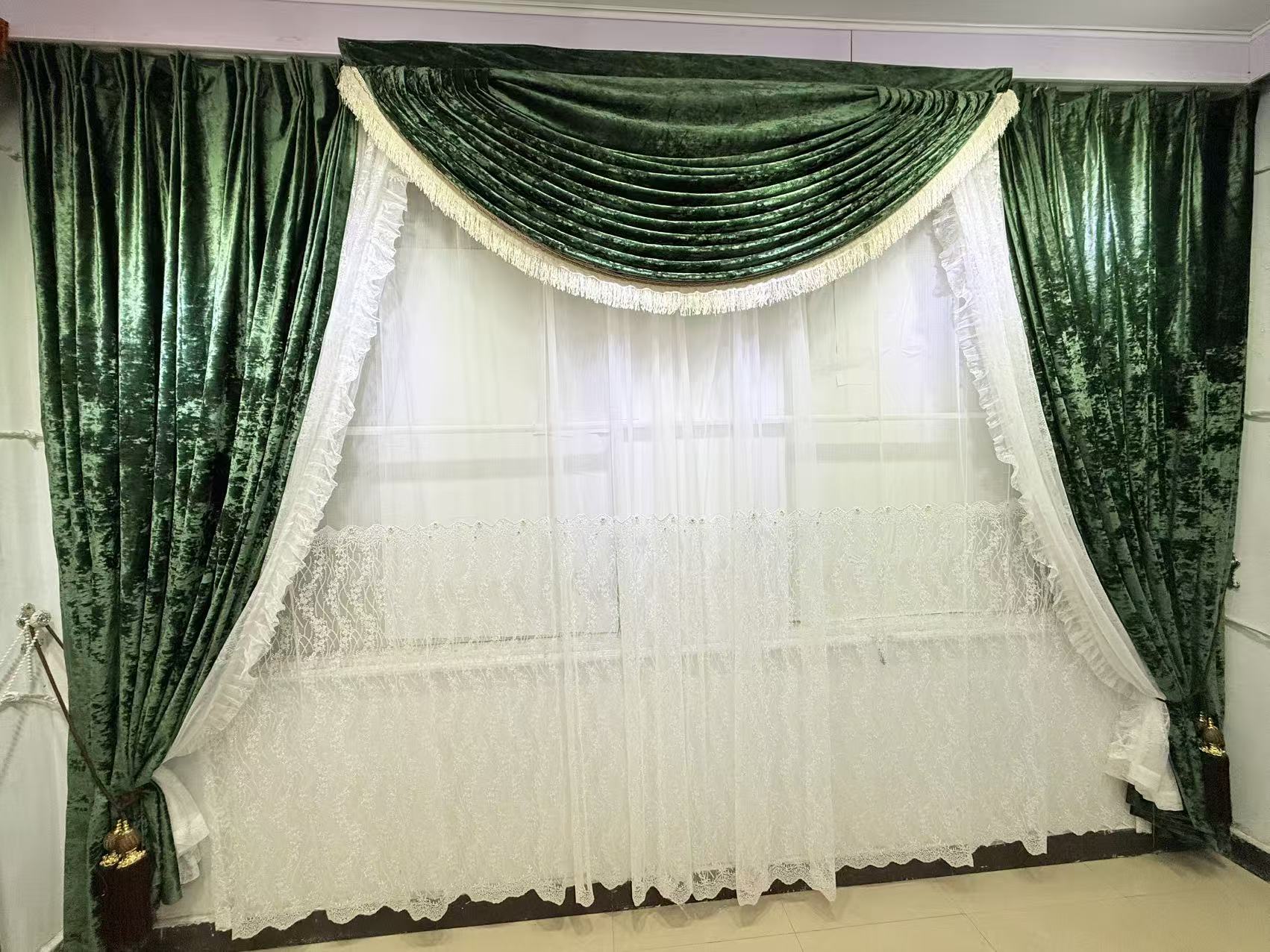 爆款新款高级波浪窗帘适用于门窗美观实用