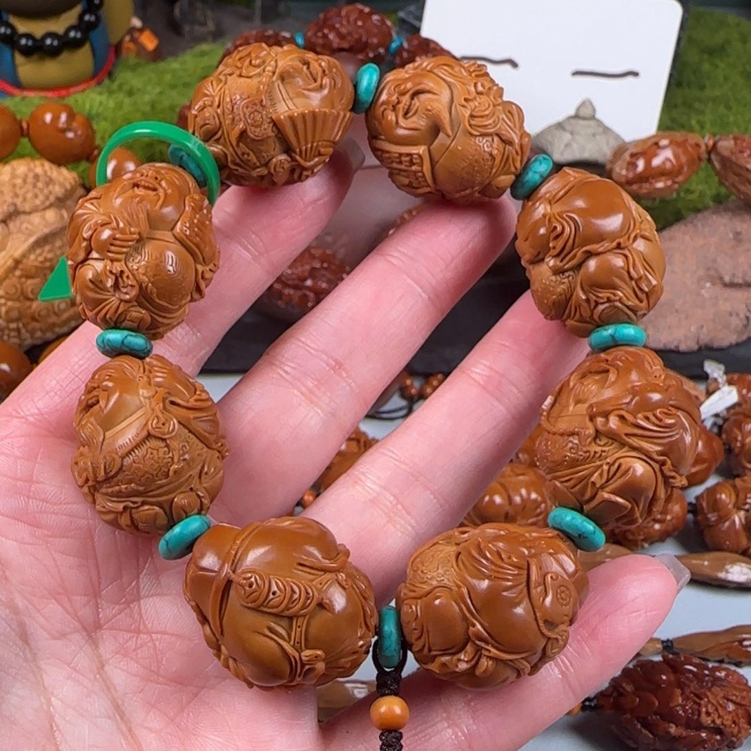 橄榄核手串/手链八宝财神