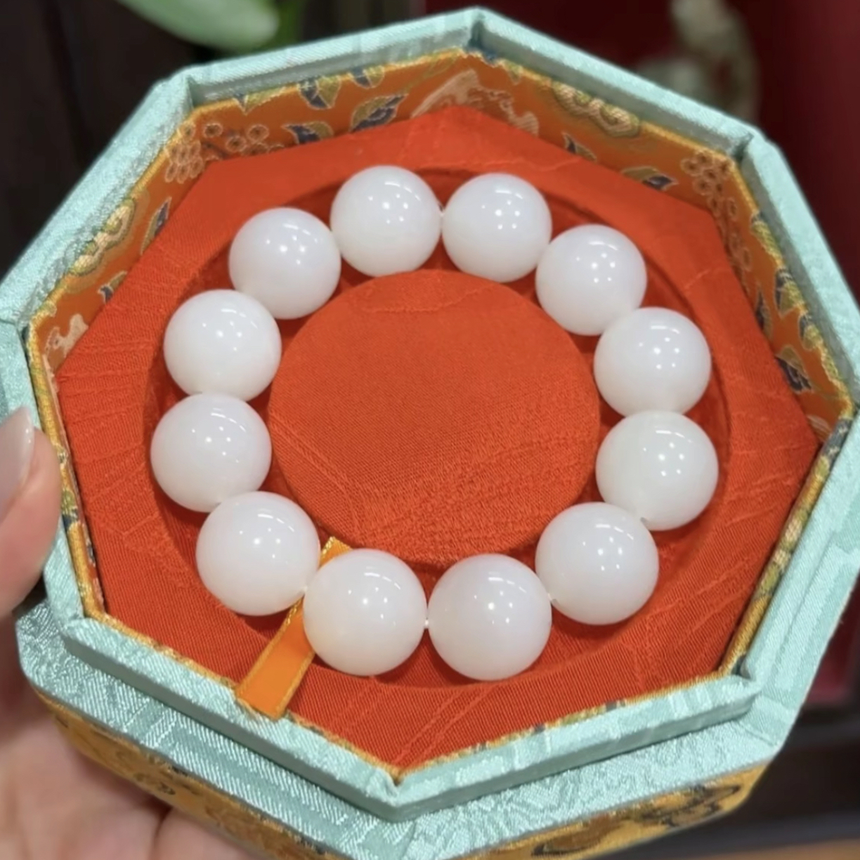 手链 脂白大手串 卡18mm 大尺寸 男女均可佩戴