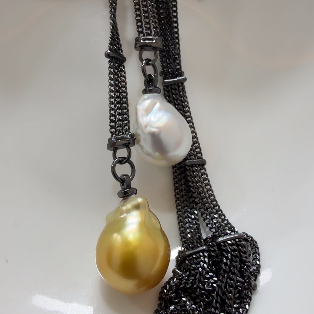 海水珍珠颈饰银S925镶嵌