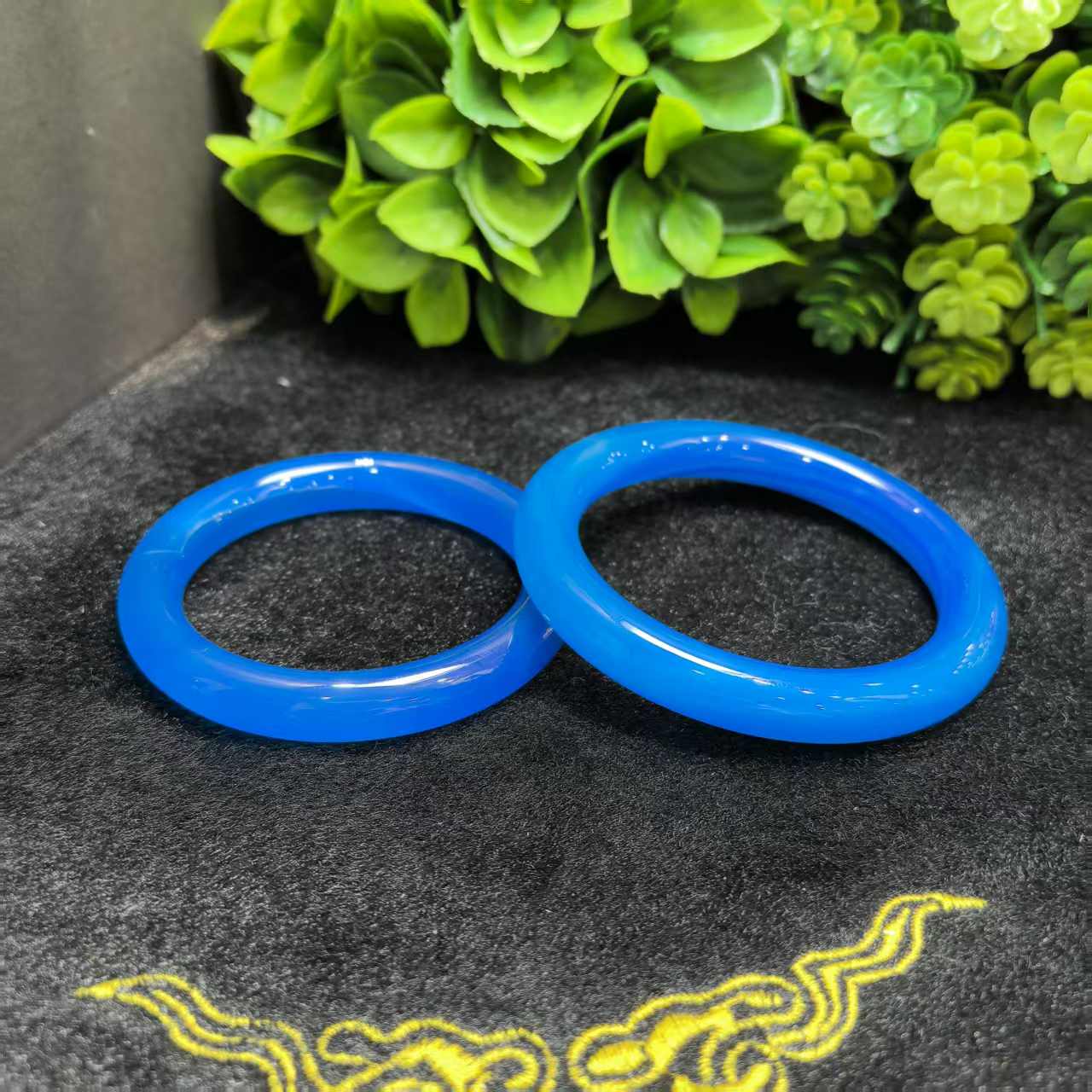 S7787【盛年珠宝】洛水青珠蓝玛瑙手镯-配礼盒-多样性发货只发一件