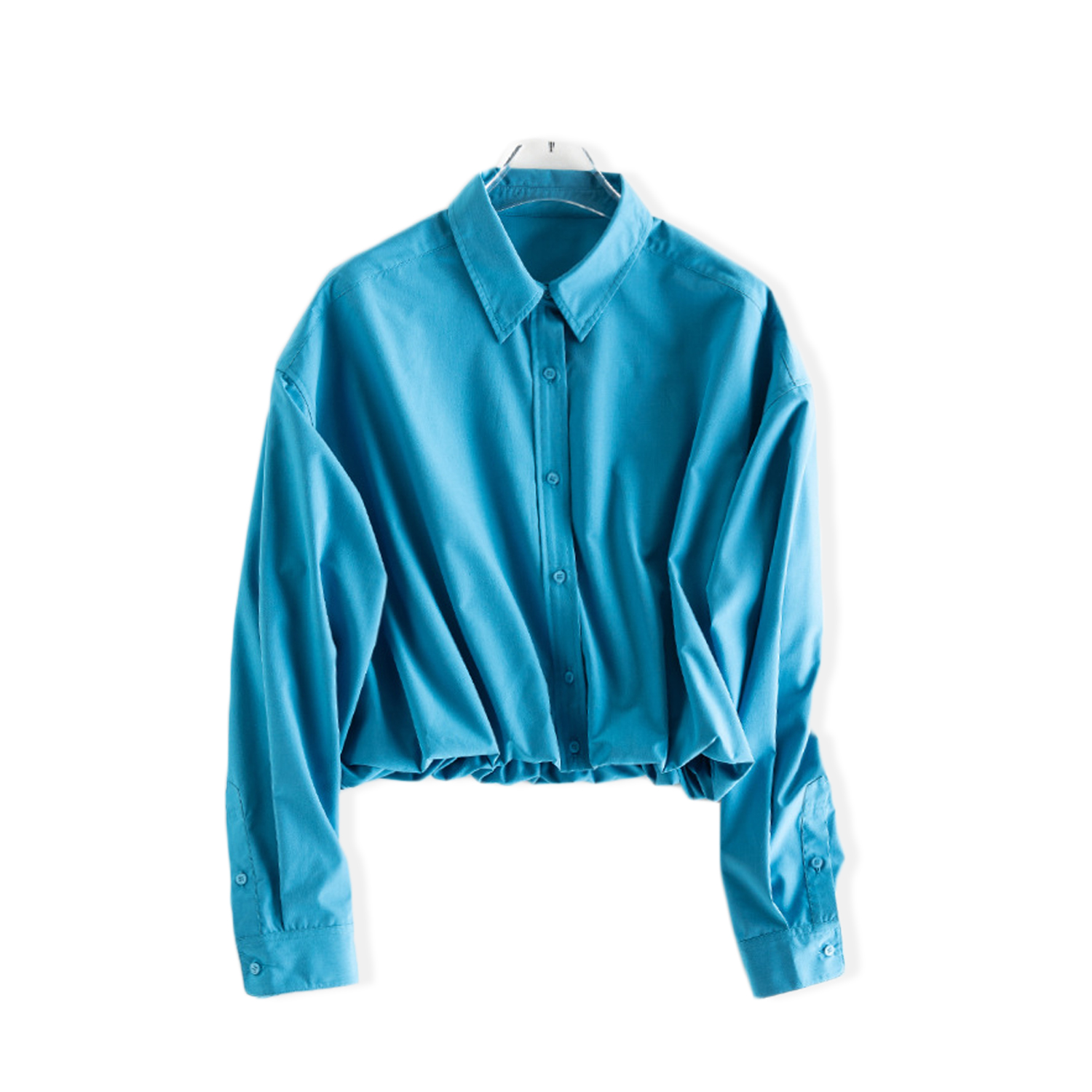 大涵优选  春夏新款宽松凉感短款廓形衬衫