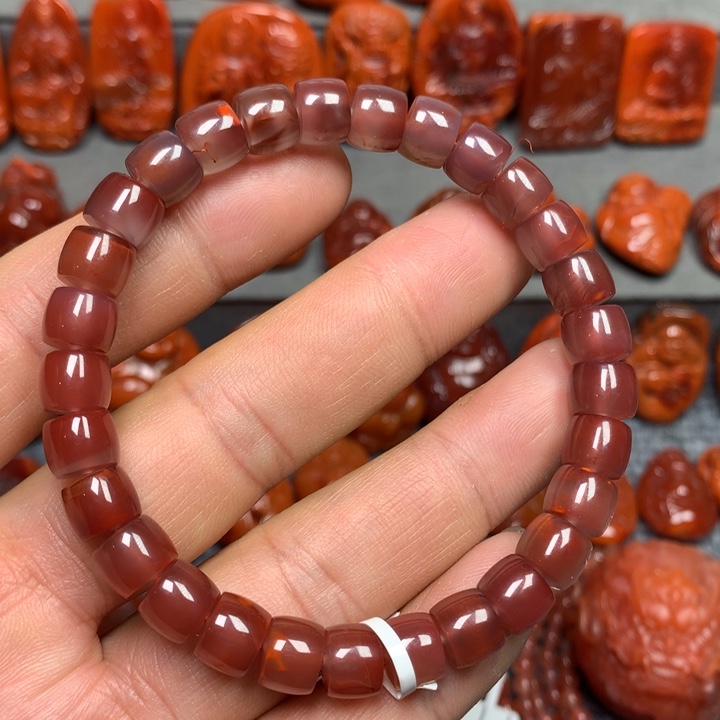 南红玛瑙手串未镶嵌9‘m m