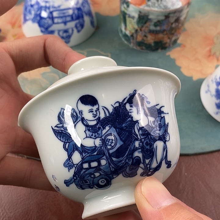 杯现代景德镇全全手工全手绘茶具168888