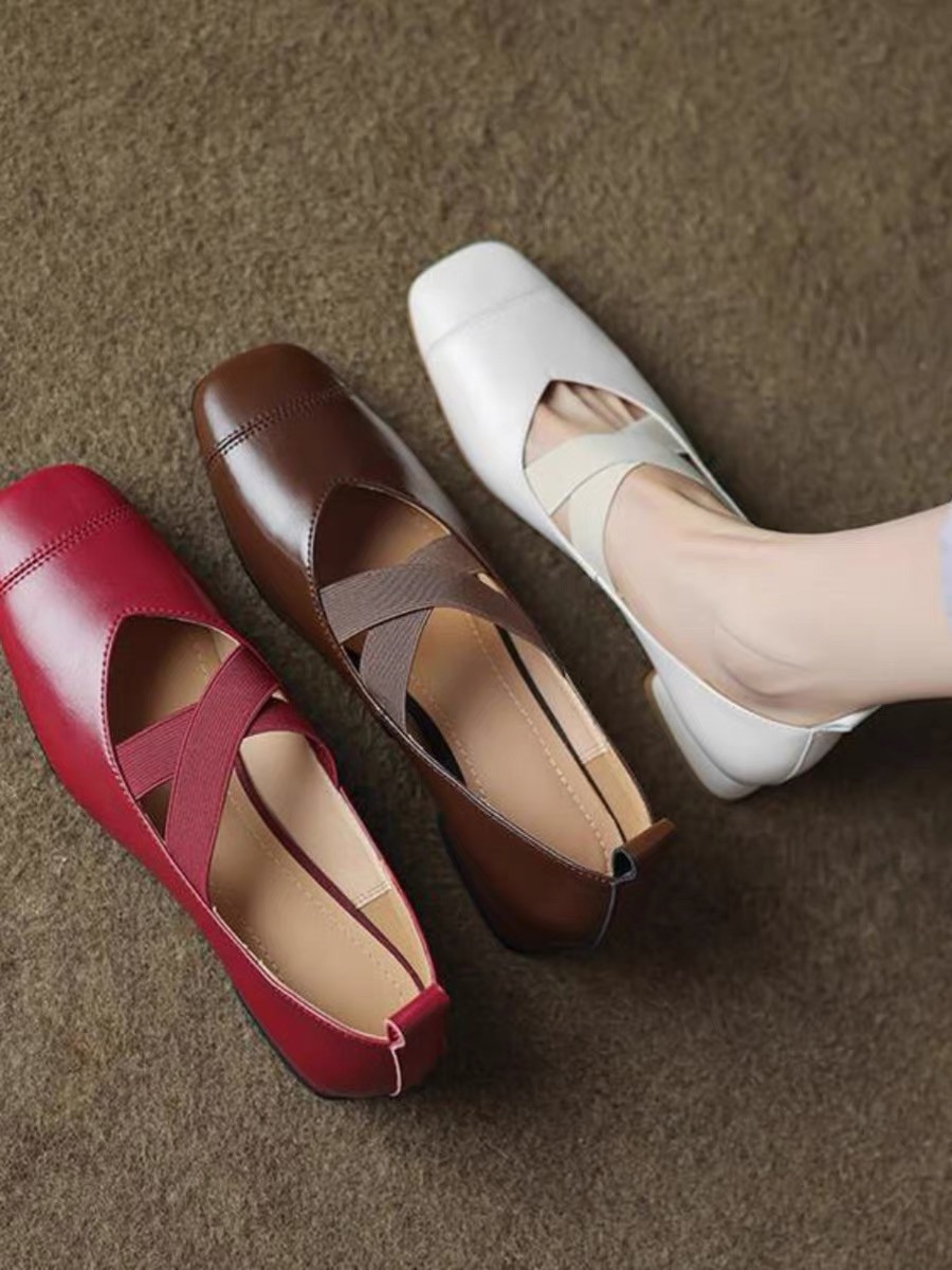 8606松紧带交叉玛丽珍单鞋