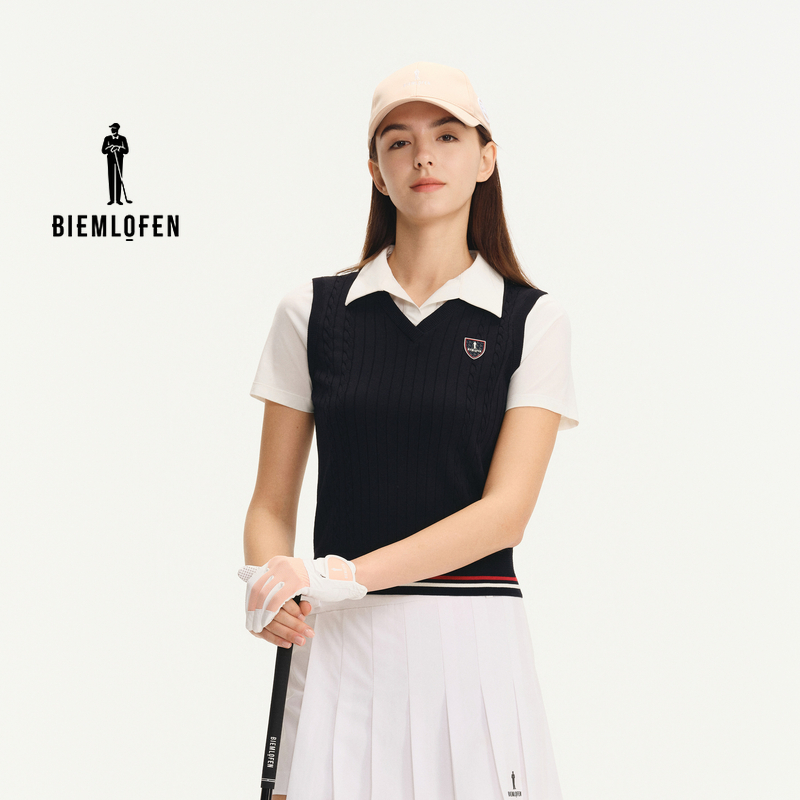 【伊力特】比音勒芬高尔夫2026春夏新品女运动休闲短袖针织polo衫