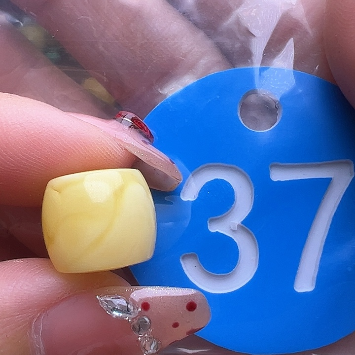 未镶嵌蜜蜡裸石微瑕 12mm直切