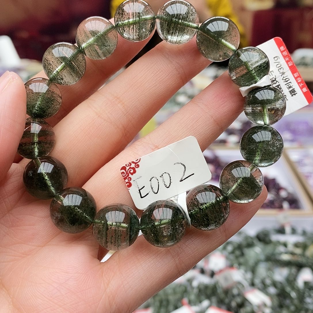 水晶手链未镶嵌E002绿幽灵千层