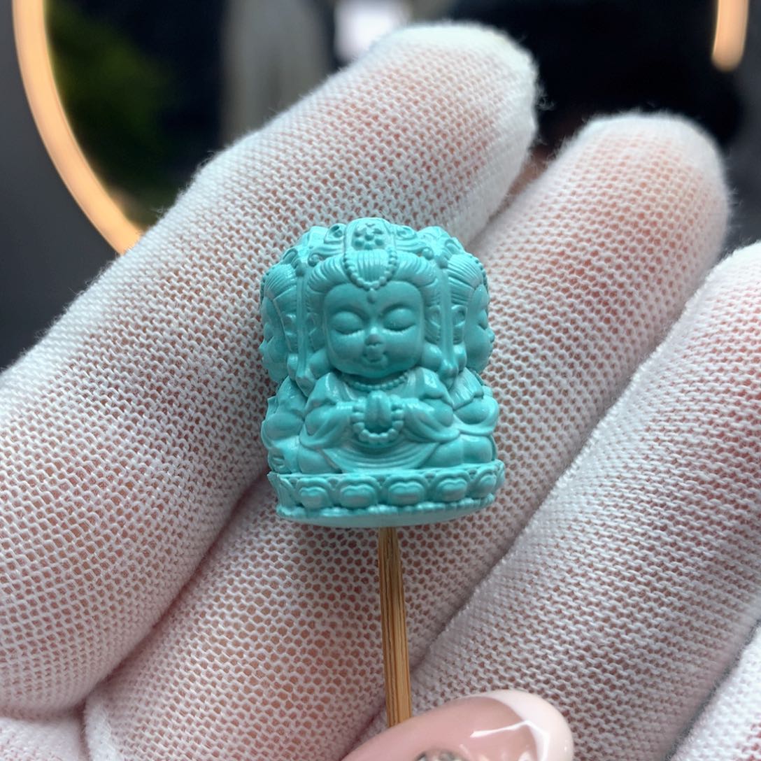 绿松石未镶嵌挂件