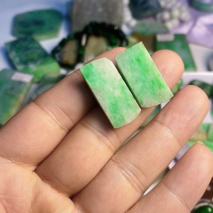 翡翠散珠天然翡翠A货挂件