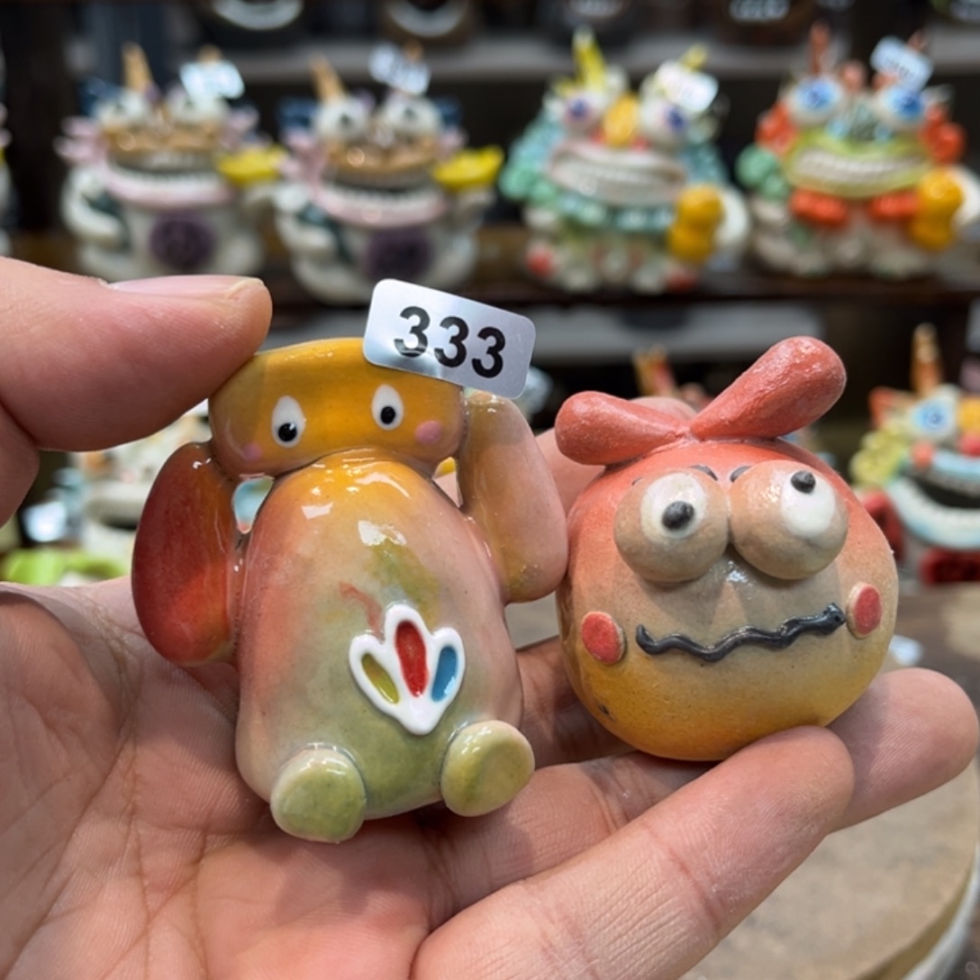 摆件纯手工陶瓷摆件尾货福利组合333