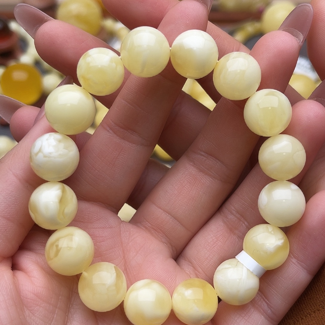 蜜蜡未镶嵌裸石蜜蜡手串卡十三妖花