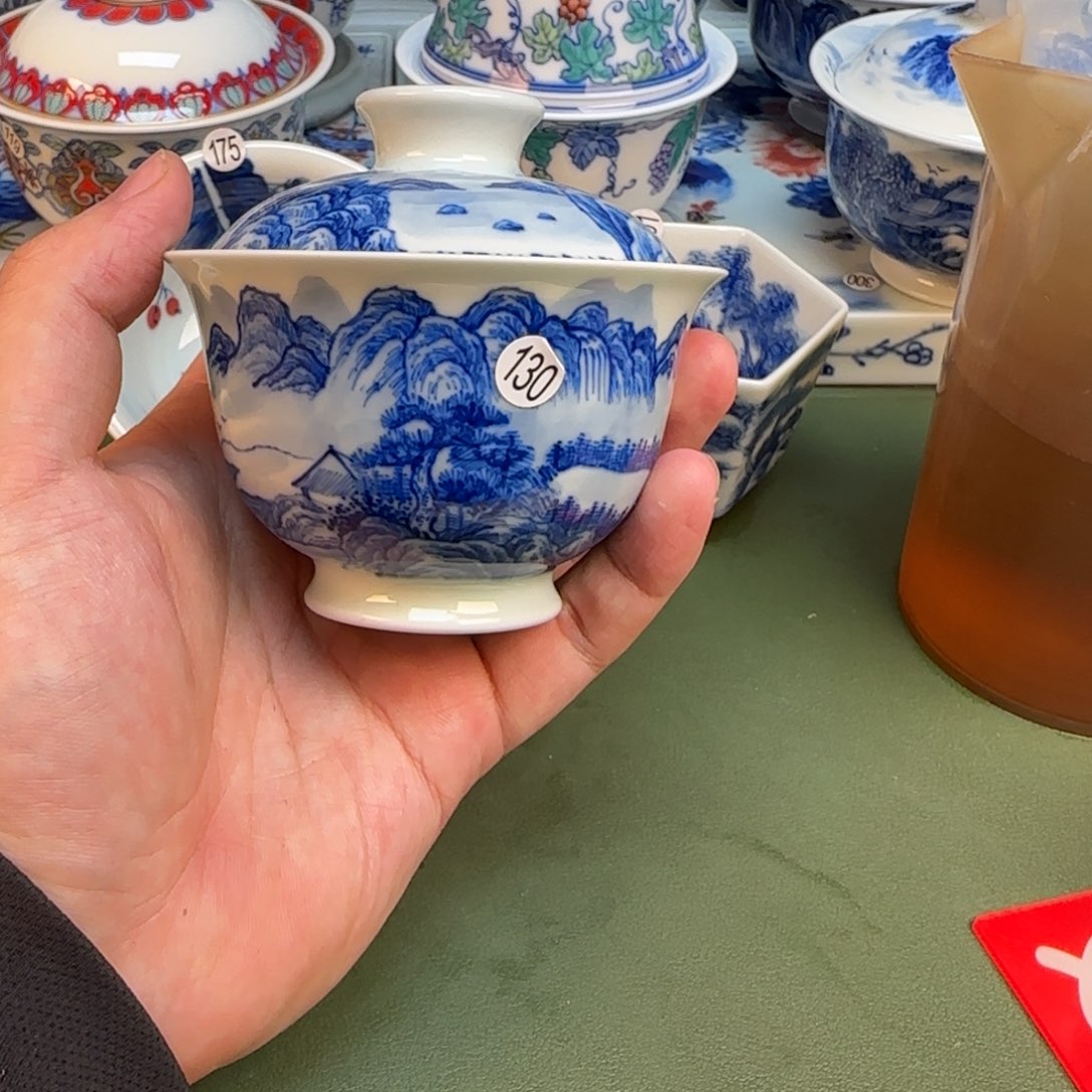 彦祖纯手工手绘茶具130