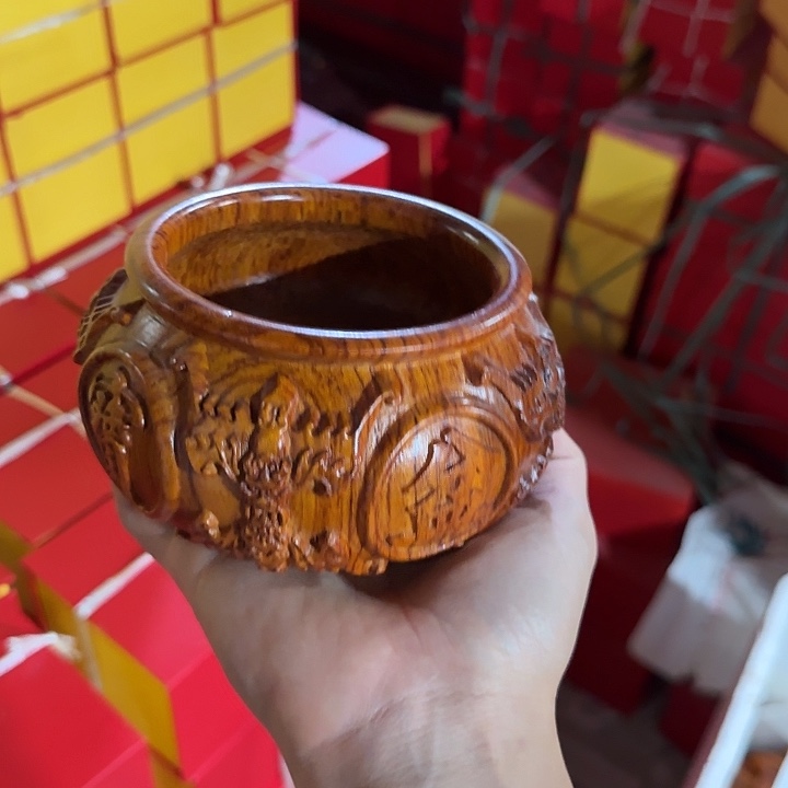 木花梨木15碗聚宝盆一个