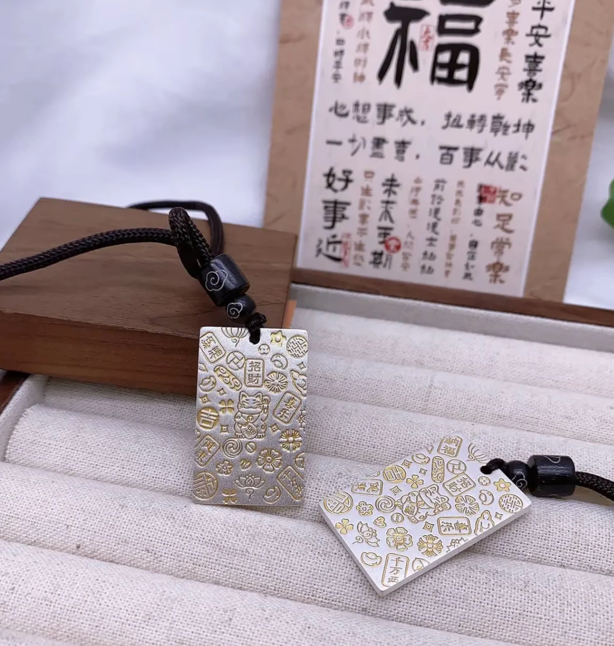 XL033【清货专用】描金吉言招财猫项链