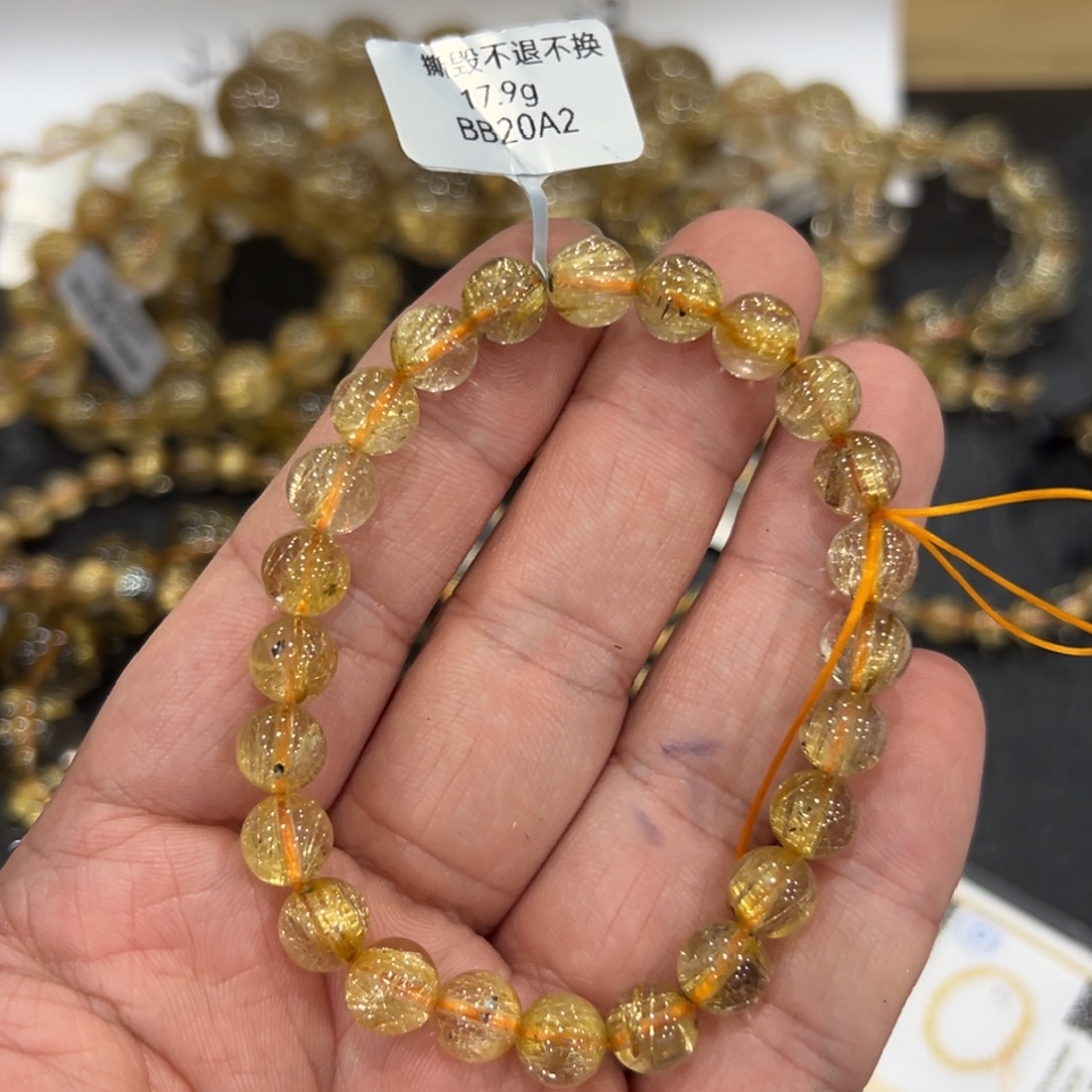 水晶手链未镶嵌b168钛晶