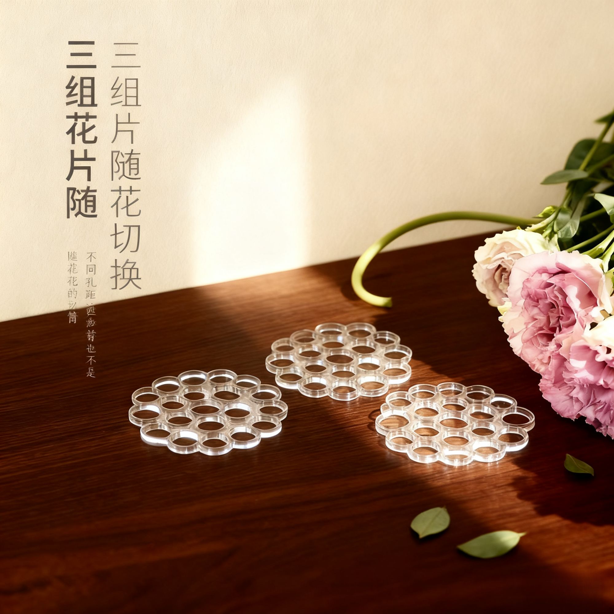 【插花固定器】新手必备万能插花神器玻璃花瓶透明拆卸通用透明美观