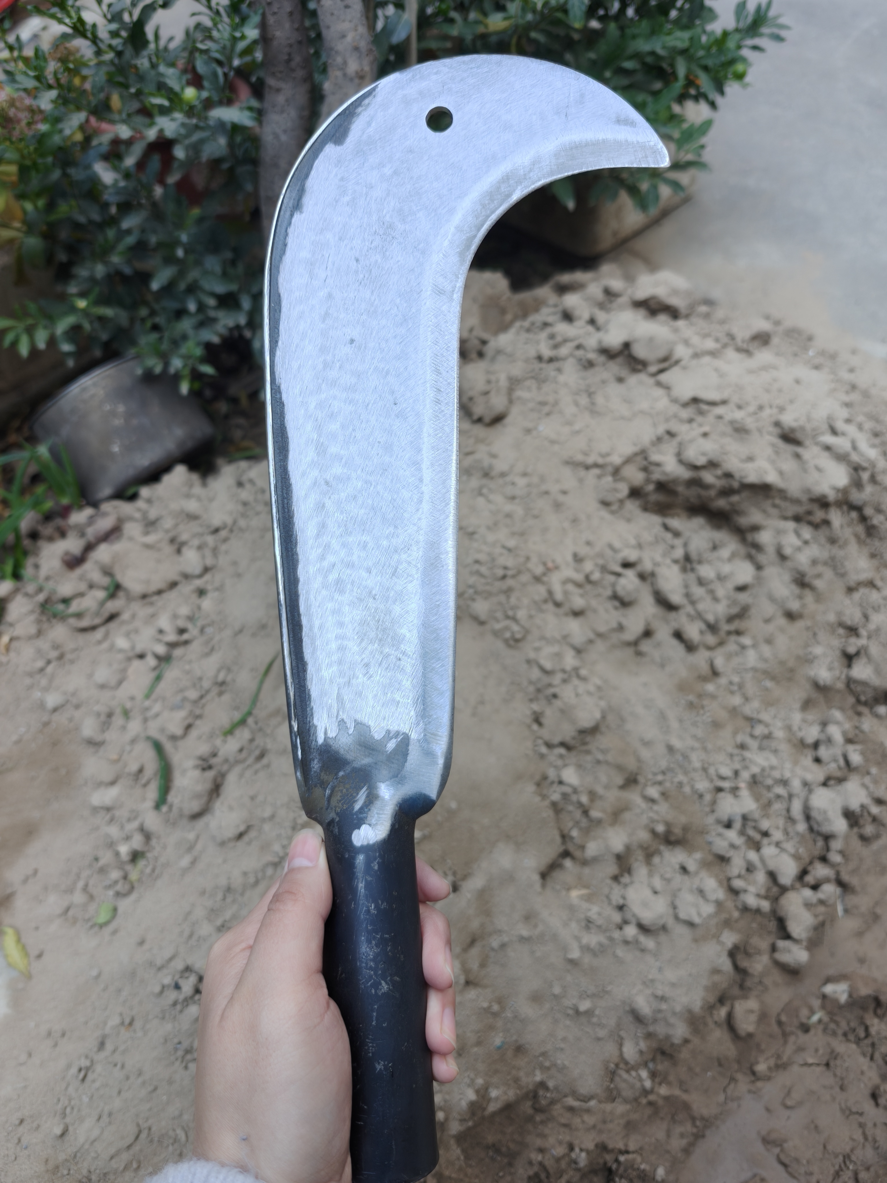 手工锻打弹簧钢雁翎款柴刀砍柴刀砍树砍柴挖坑神器