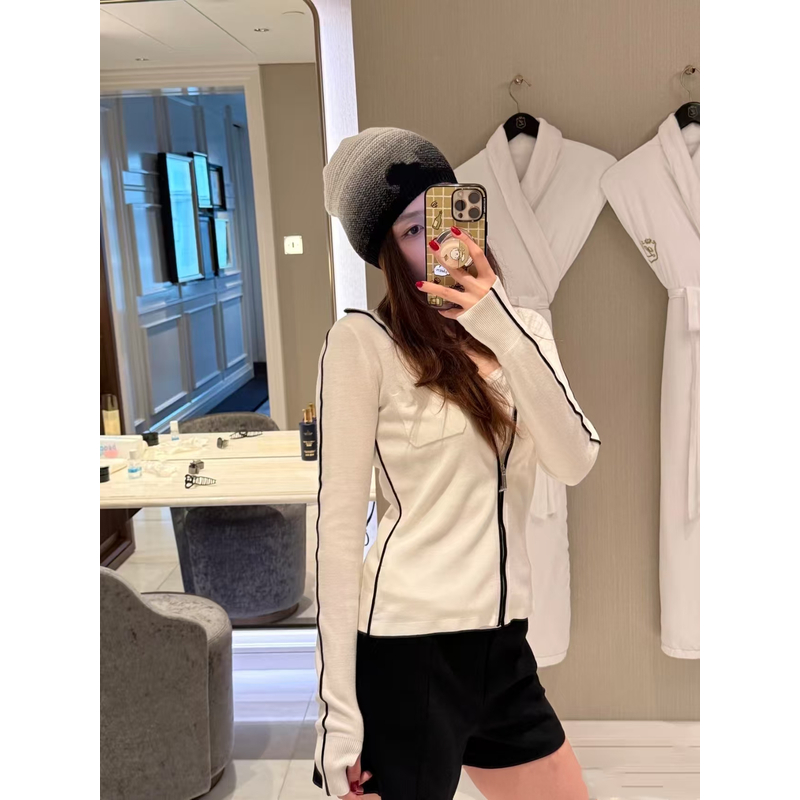 【LL】【CC】香家新款滑雪系列收腰拉链衫