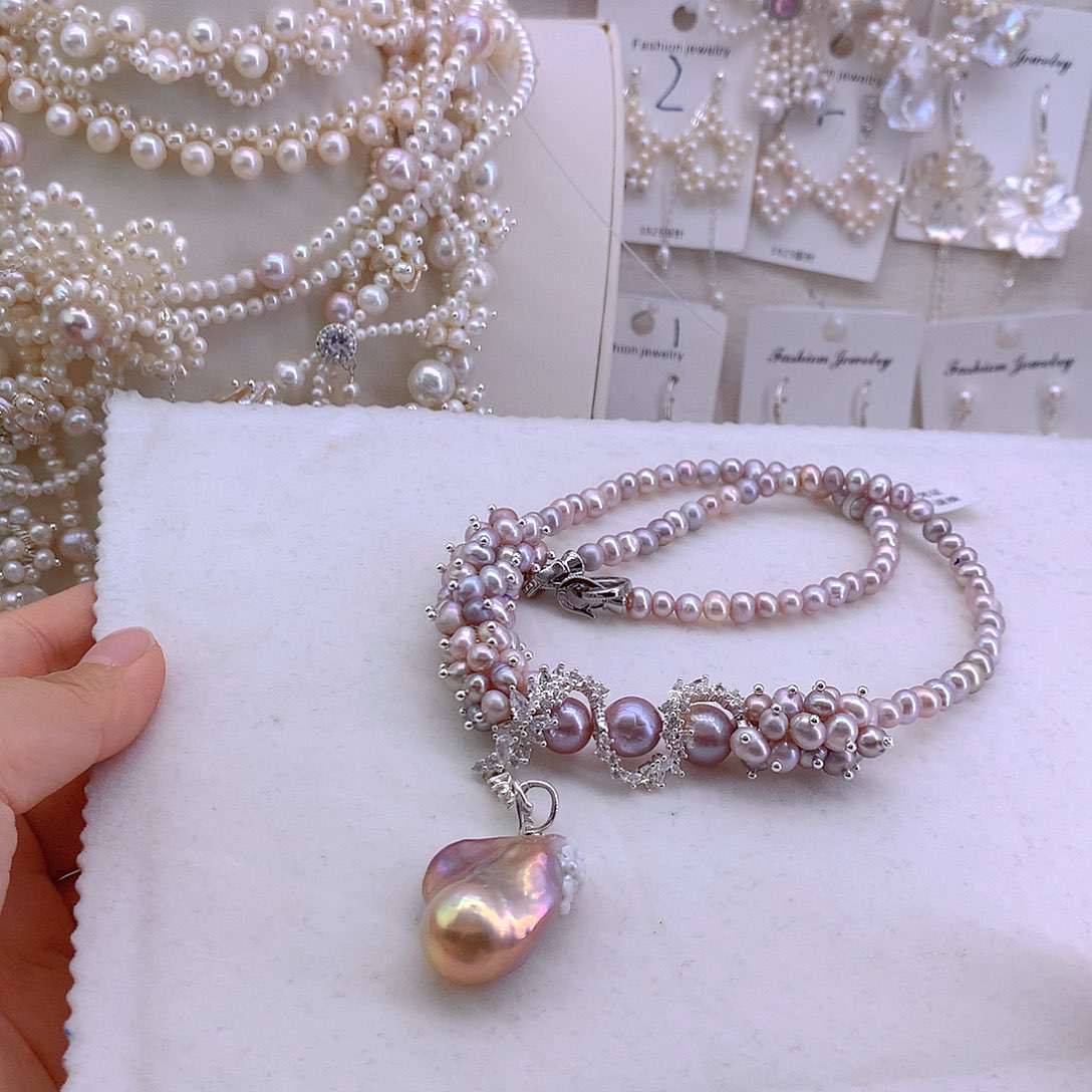 烟***令项链淡水珍珠未镶嵌