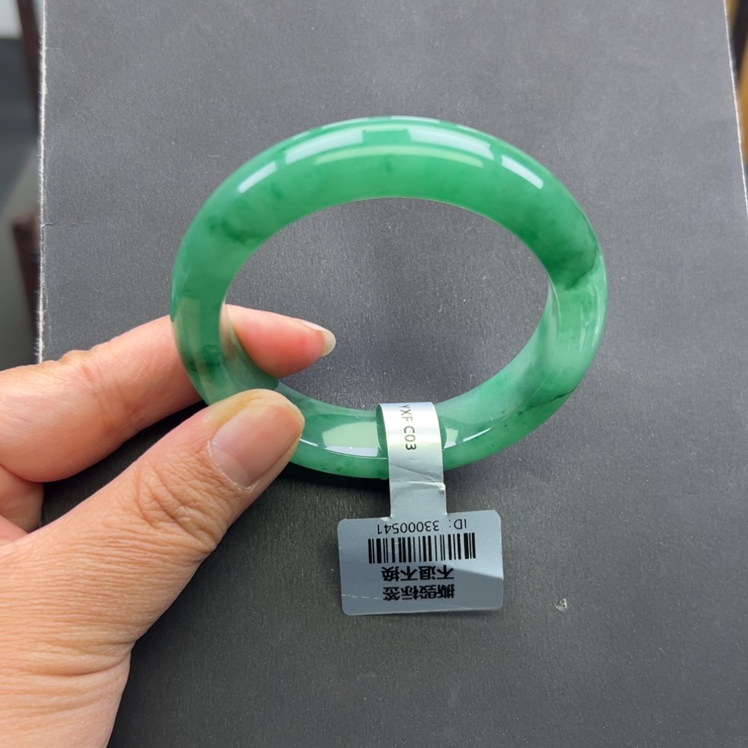 石英质玉（非洲翠）未镶嵌手镯+菩提56.1