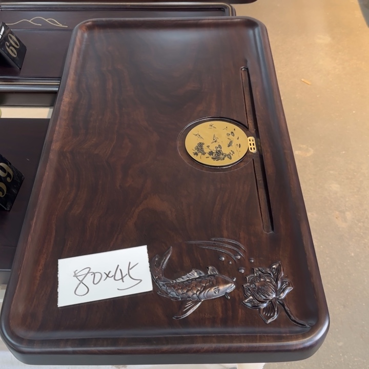 用****7黑檀实木茶盘实物