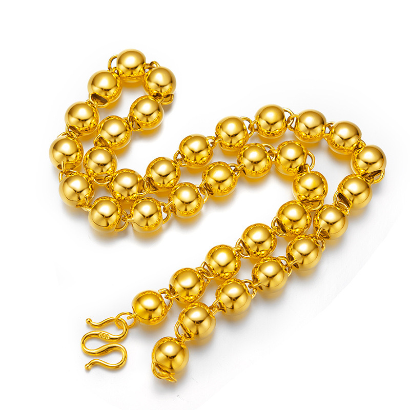 合金项链  镀K金【抖音好物】卡12圆珠项链JINP 时尚男女项链经典