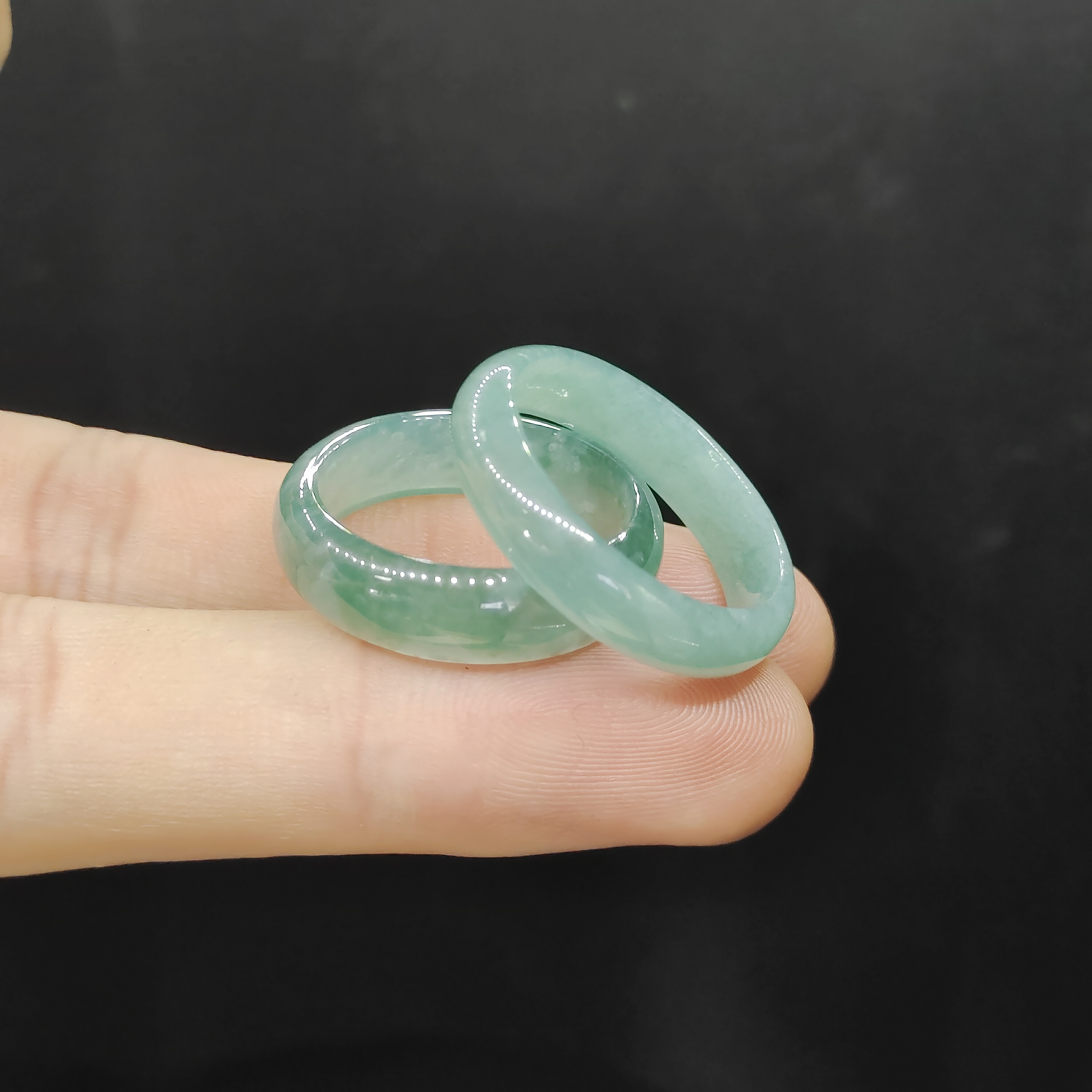 【老三珠宝】翡翠戒圈赠皮绳SY06【多样性发其一】均码无圈口