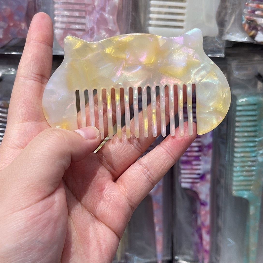 硅胶非金属金鱼姬猫头梳