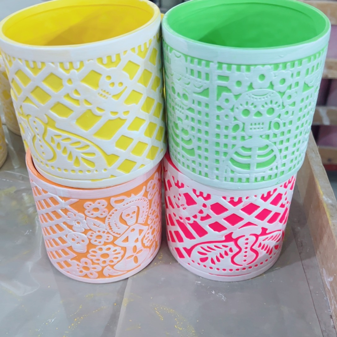 有孔，陶瓷花盆满10米包邮发货