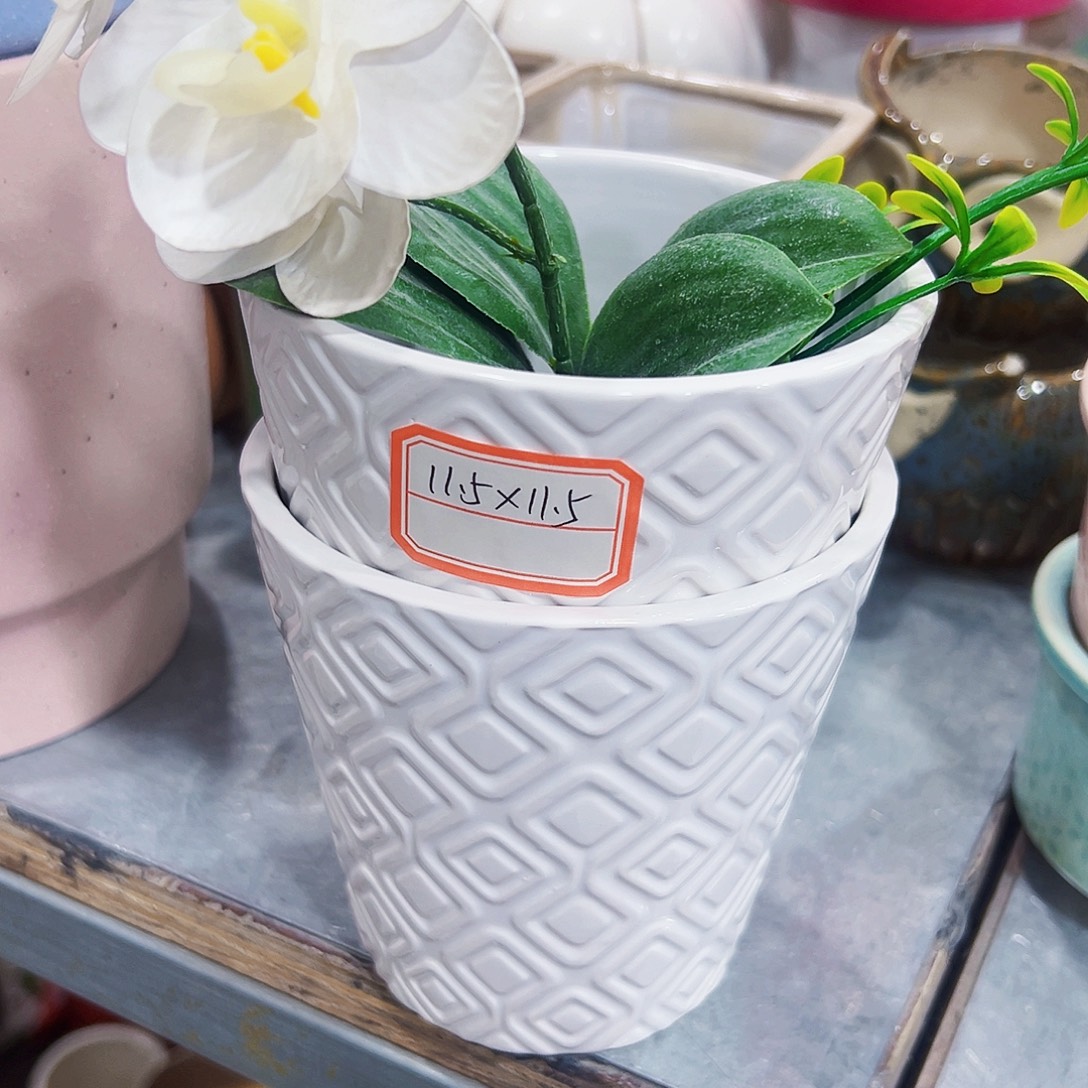 有孔，外贸尾单陶瓷花盆凑单10米包邮