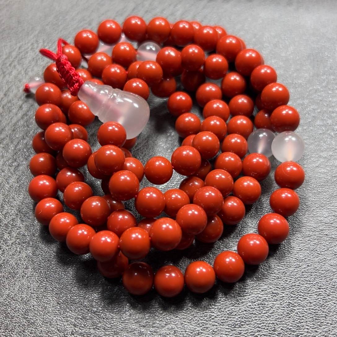 南红玛瑙108圈未镶嵌江****调