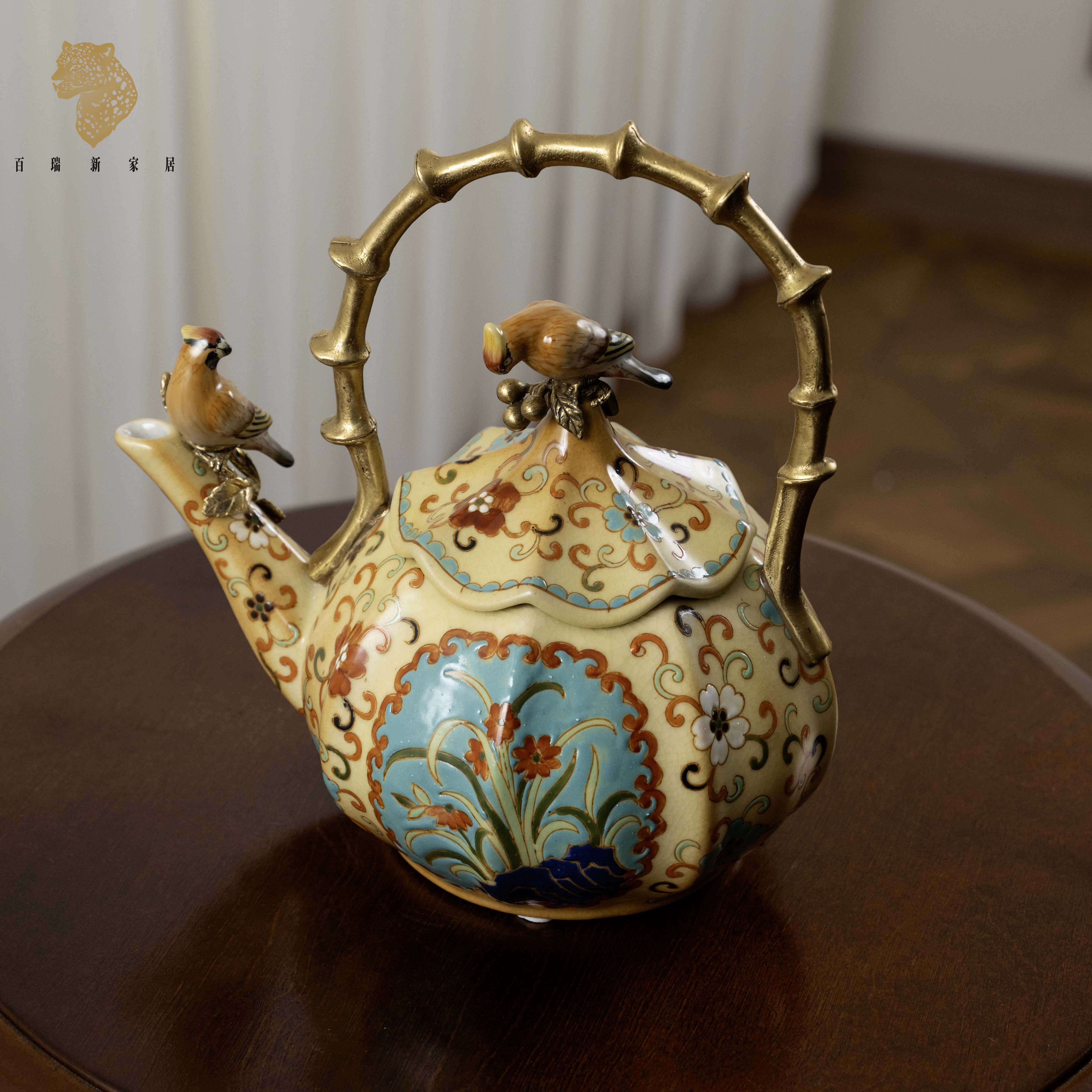 百瑞新绿色欧美装饰壶法式奶壶摆-8888清-SJ004442