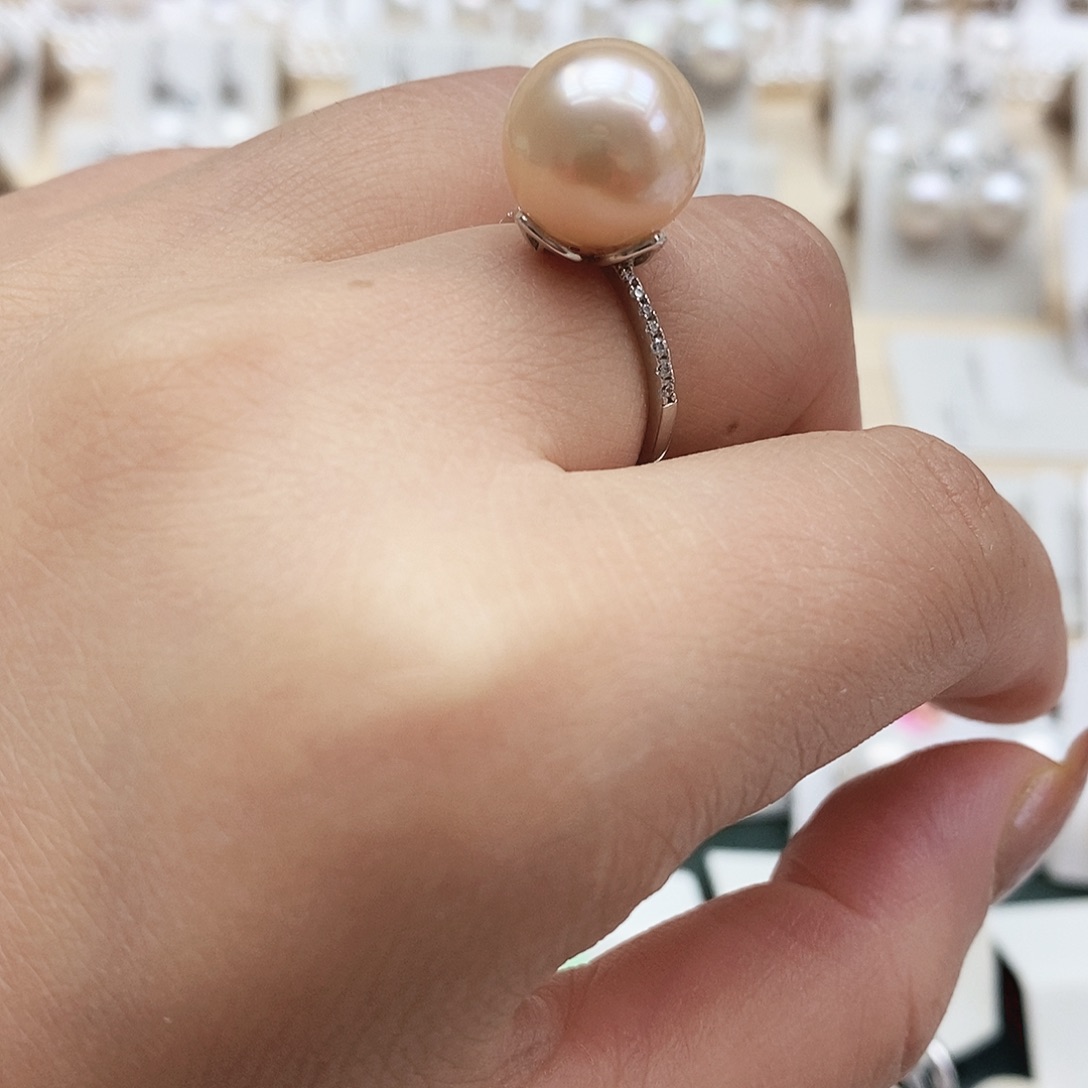 银S925镶嵌淡水珍珠颈饰