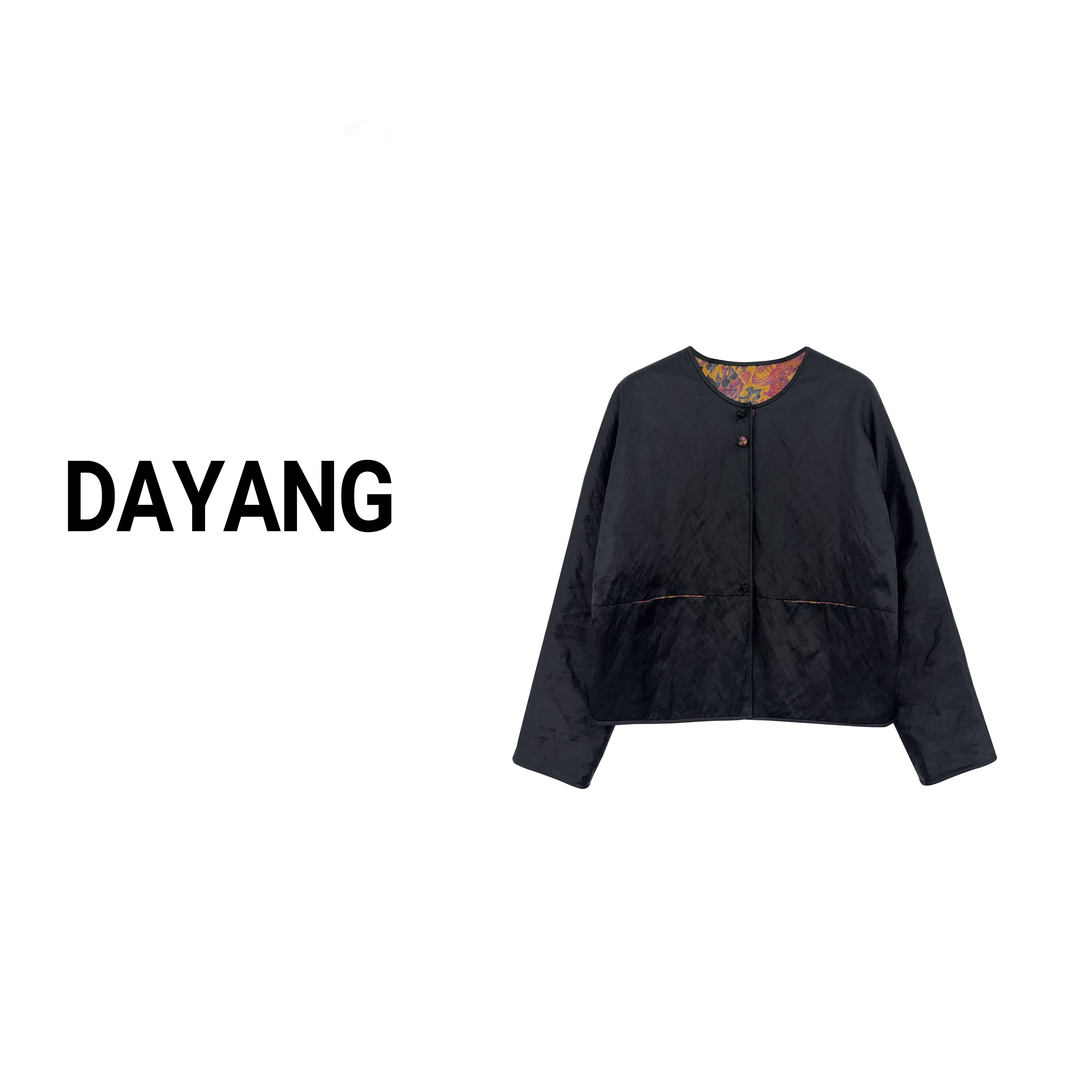 【DAYANG】胶囊外套 纯色老钱风单排扣厚实保暖秋冬季圆领小外套