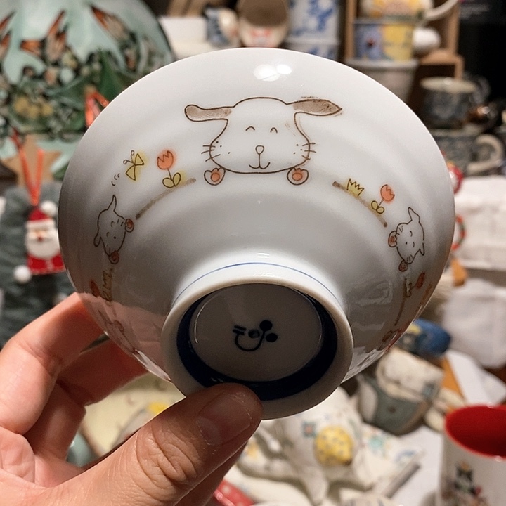 搪瓷小狗米饭碗…………