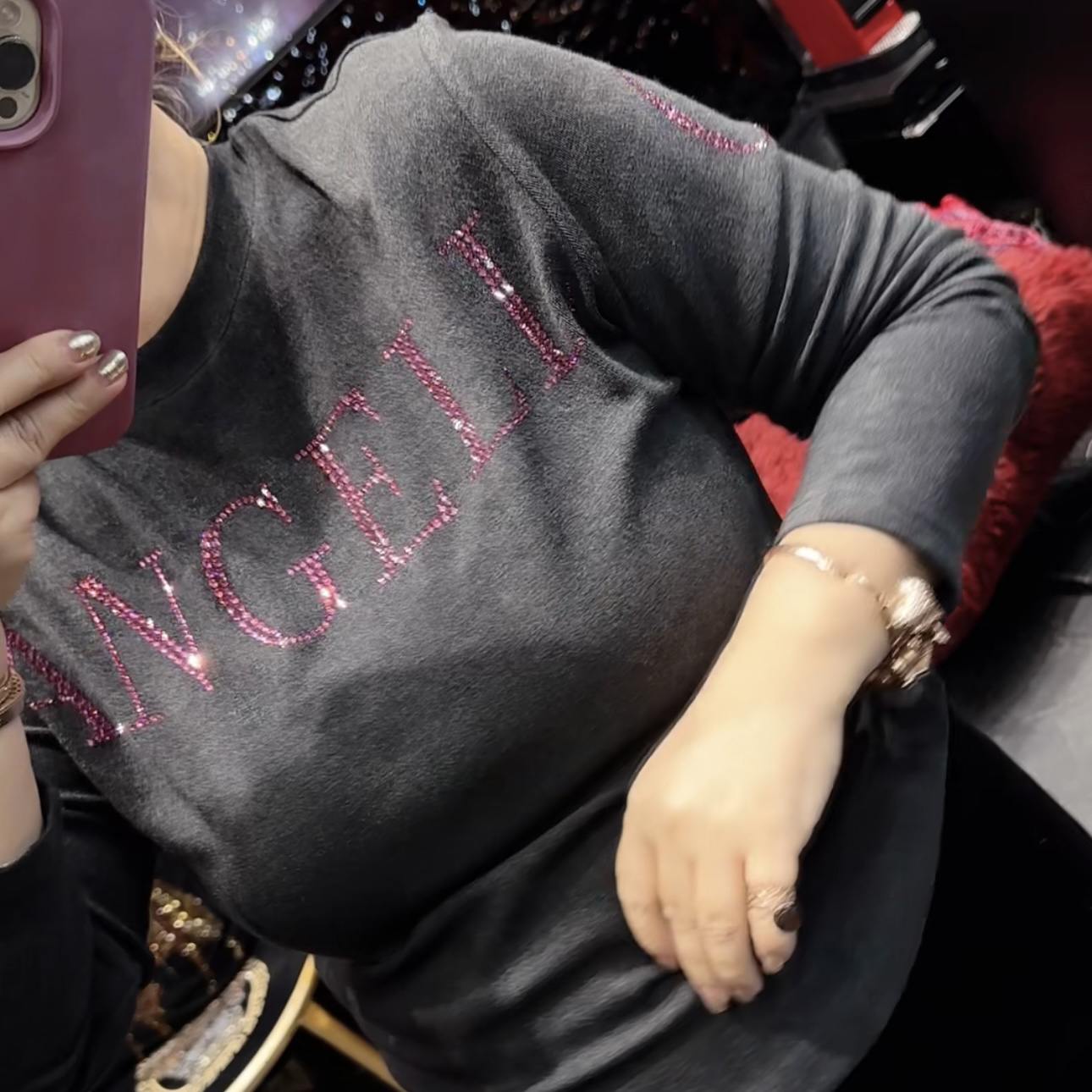 ANGELL原创粉奥钻体恤