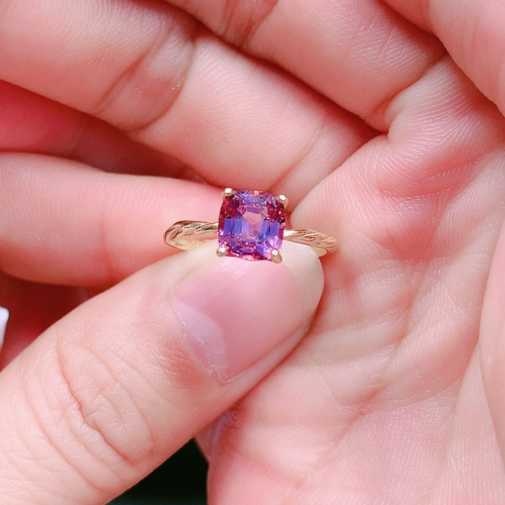 尖晶石戒指银S925镶嵌6.4✖️6.7