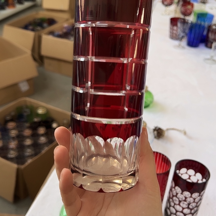 水晶玻璃平底款微瑕一个