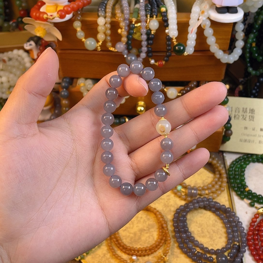 和田玉单圈手串未镶嵌