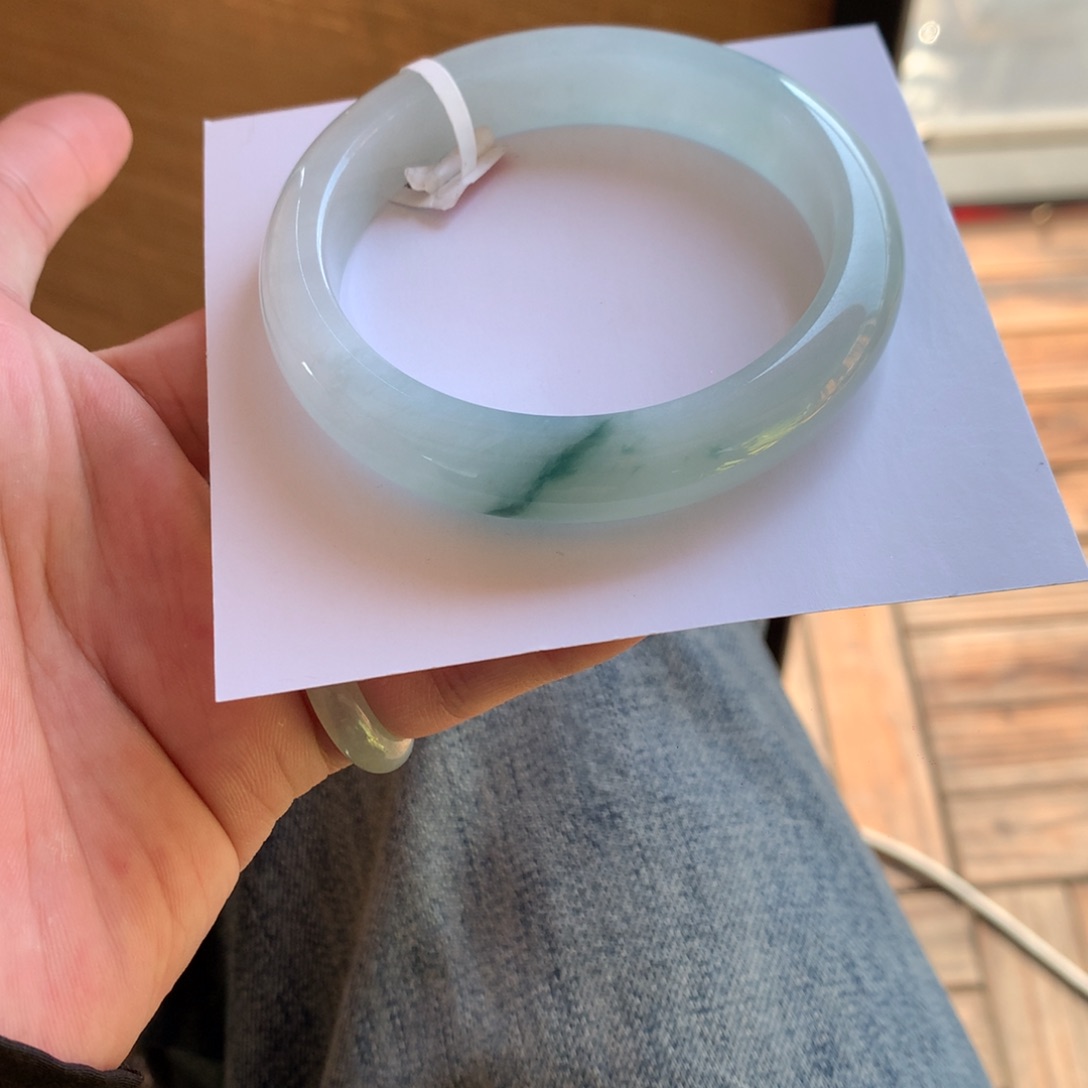 翡翠未镶嵌手镯68号60