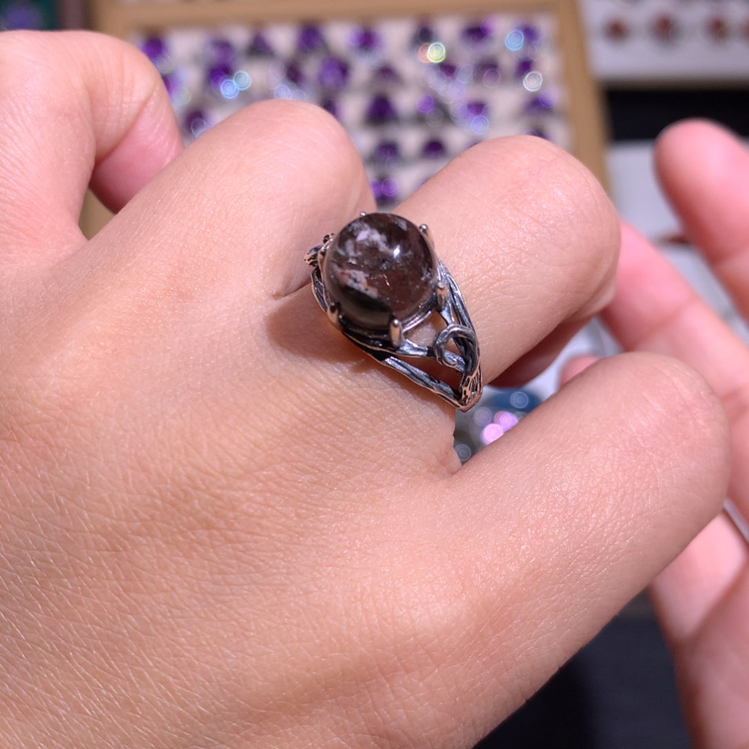 【闪购商品】水晶戒指银S925镶嵌戒指