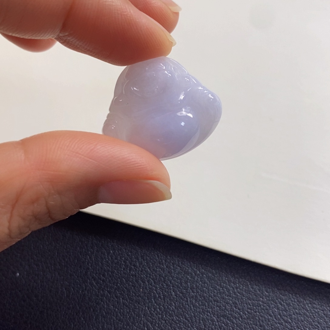 翡翠未镶嵌颈饰紫罗兰大肚佛