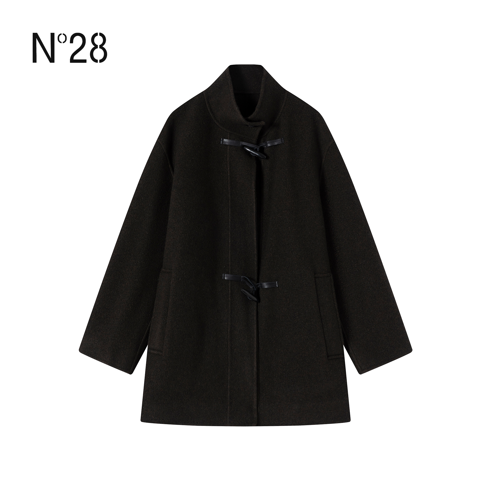 【钱老板】N°28 山羊绒双扣大衣女秋冬宽松呢子外套8855A1D5