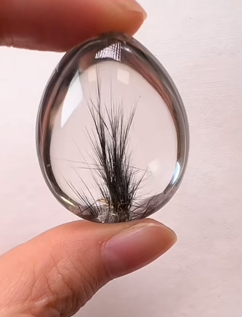 晶匠黑银钛水滴吊坠  编号H-JP57286