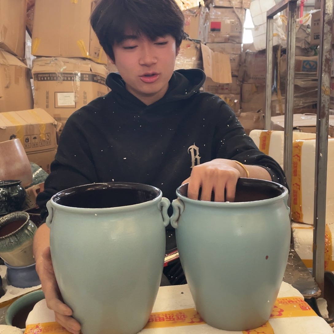 红陶宜兴紫砂花盆